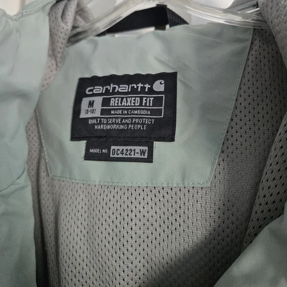 Carhartt Sage Green Hooded Jacket - Picture 2 of 4